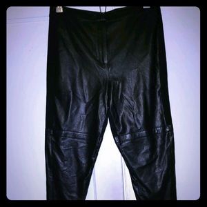 BCBG Max Azria Black Faux Leather pants medium